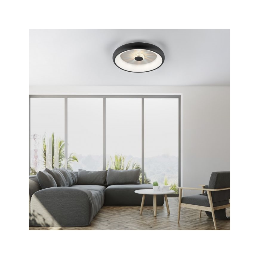 JUST LIGHT. 14384-18 - LED Plafon ściemnialny VERTIGO LED/29W/230V 2700-5000K czarny + zdalne sterowanie