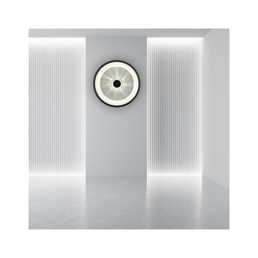 JUST LIGHT. 14384-18 - LED Plafon ściemnialny VERTIGO LED/29W/230V 2700-5000K czarny + zdalne sterowanie