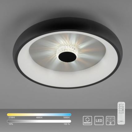 JUST LIGHT. 14384-18 - LED Plafon ściemnialny VERTIGO LED/29W/230V 2700-5000K czarny + zdalne sterowanie