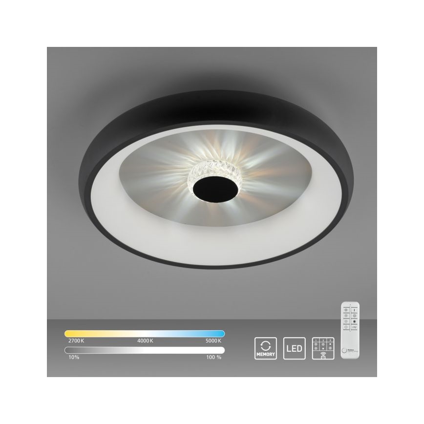 JUST LIGHT. 14384-18 - LED Plafon ściemnialny VERTIGO LED/29W/230V 2700-5000K czarny + zdalne sterowanie