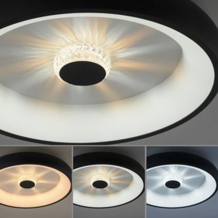 JUST LIGHT. 14384-18 - LED Plafon ściemnialny VERTIGO LED/29W/230V 2700-5000K czarny + zdalne sterowanie