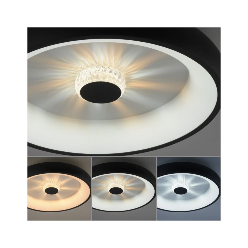 JUST LIGHT. 14384-18 - LED Plafon ściemnialny VERTIGO LED/29W/230V 2700-5000K czarny + zdalne sterowanie