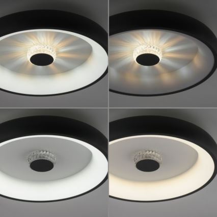 JUST LIGHT. 14384-18 - LED Plafon ściemnialny VERTIGO LED/29W/230V 2700-5000K czarny + zdalne sterowanie