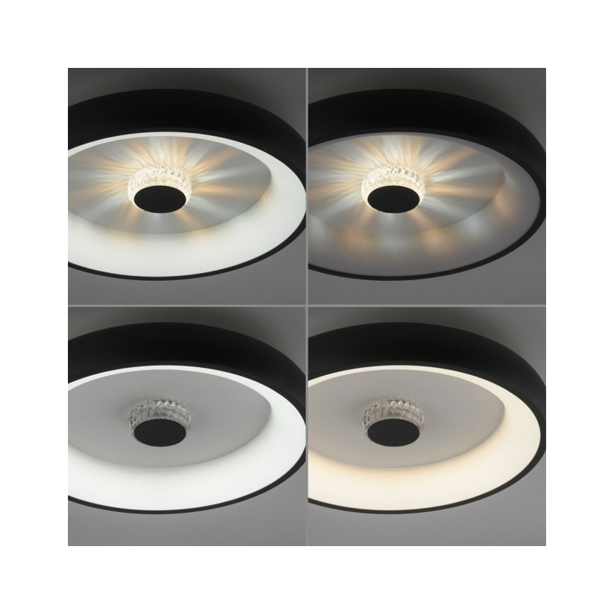 JUST LIGHT. 14384-18 - LED Plafon ściemnialny VERTIGO LED/29W/230V 2700-5000K czarny + zdalne sterowanie