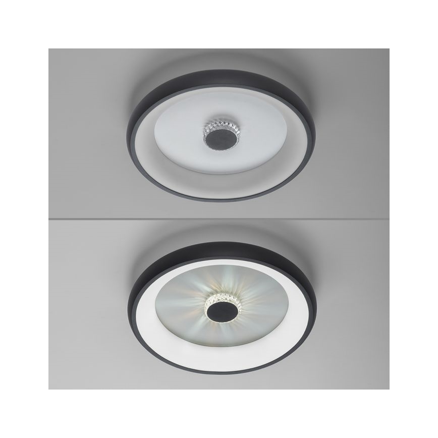 JUST LIGHT. 14384-18 - LED Plafon ściemnialny VERTIGO LED/29W/230V 2700-5000K czarny + zdalne sterowanie