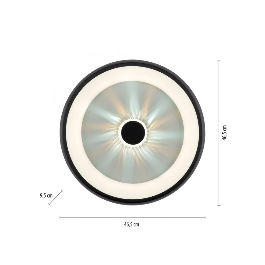JUST LIGHT. 14384-18 - LED Plafon ściemnialny VERTIGO LED/29W/230V 2700-5000K czarny + zdalne sterowanie