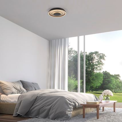 JUST LIGHT. 14409-21 - Lampa sufitowa LED GLITTY LED/22W/230V śr. 40 cm czarna
