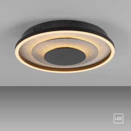 JUST LIGHT. 14409-21 - Lampa sufitowa LED GLITTY LED/22W/230V śr. 40 cm czarna