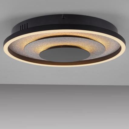 JUST LIGHT. 14409-21 - Lampa sufitowa LED GLITTY LED/22W/230V śr. 40 cm czarna