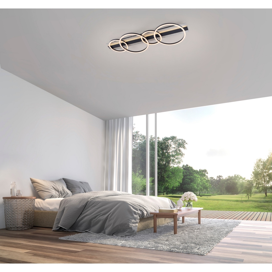 JUST LIGHT. 14426-21 - LED lampa sufitowa CICHIO LED/37W/230V + LED/9,5W 30x86 cm czarna