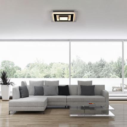 JUST LIGHT. 14439-21 - Oprawa sufitowa LED CICHIO LED/18,5W/230V + LED/9W 40x40 cm czarna