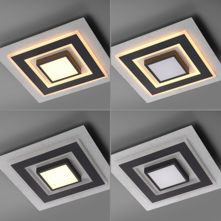 JUST LIGHT. 14439-21 - Oprawa sufitowa LED CICHIO LED/18,5W/230V + LED/9W 40x40 cm czarna
