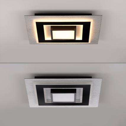 JUST LIGHT. 14439-21 - Oprawa sufitowa LED CICHIO LED/18,5W/230V + LED/9W 40x40 cm czarna
