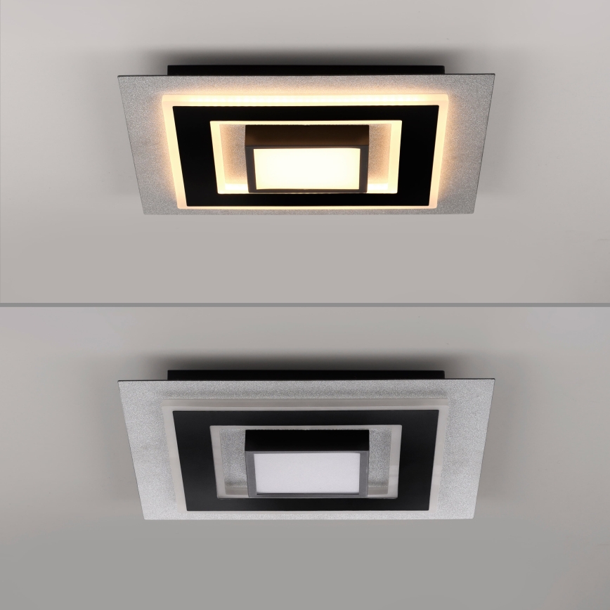 JUST LIGHT. 14439-21 - Oprawa sufitowa LED CICHIO LED/18,5W/230V + LED/9W 40x40 cm czarna