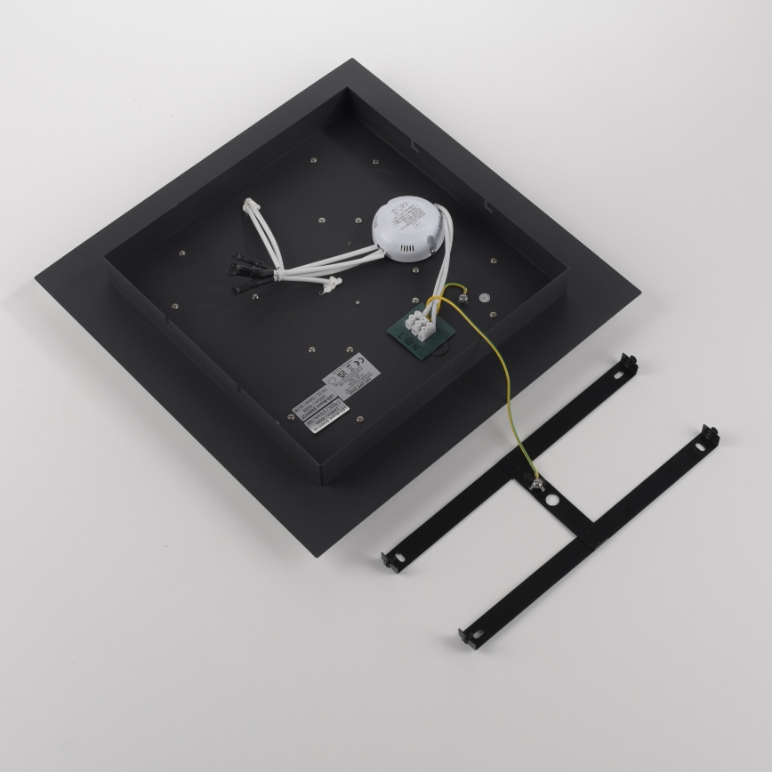 JUST LIGHT. 14439-21 - Oprawa sufitowa LED CICHIO LED/18,5W/230V + LED/9W 40x40 cm czarna