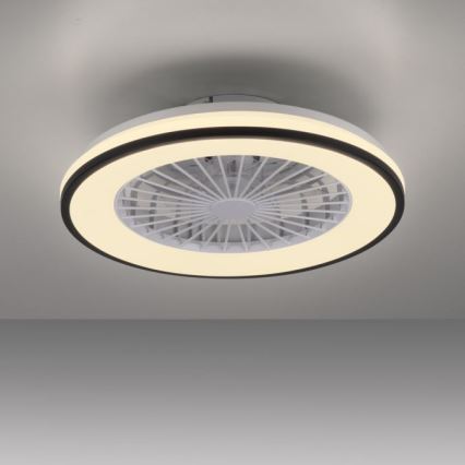 JUST LIGHT. 14447-18 - LED RGBW Ściemnialny wentylator sufitowy z oświetleniem LENO LED/44W/230V 3000-6500K śr. 48,6 cm biały + pilot zdalnego sterowania