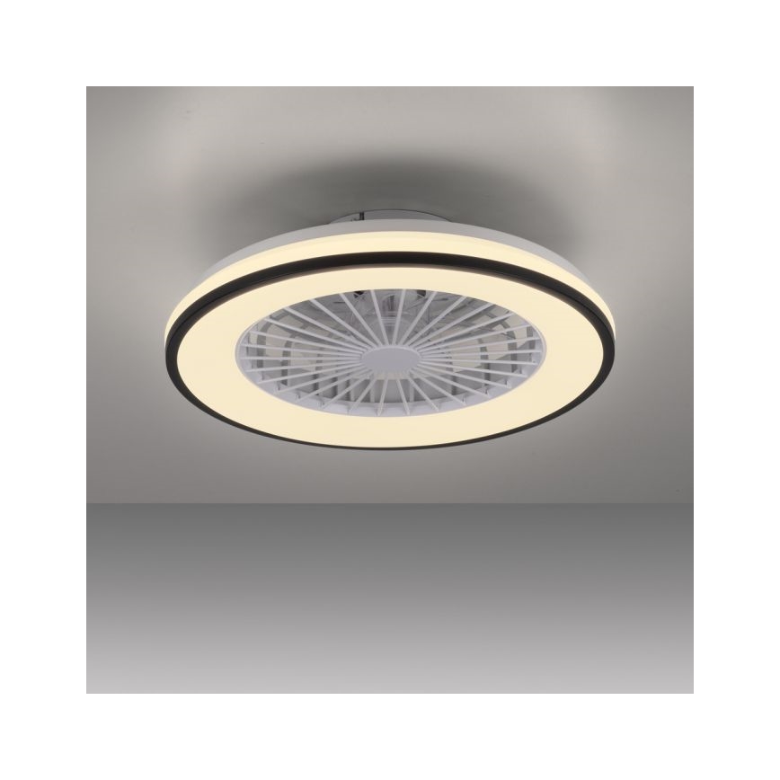 JUST LIGHT. 14447-18 - LED RGBW Ściemnialny wentylator sufitowy z oświetleniem LENO LED/44W/230V 3000-6500K śr. 48,6 cm biały + pilot zdalnego sterowania