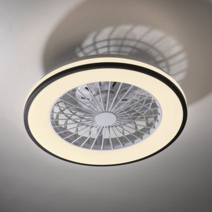 JUST LIGHT. 14447-18 - LED RGBW Ściemnialny wentylator sufitowy z oświetleniem LENO LED/44W/230V 3000-6500K śr. 48,6 cm biały + pilot zdalnego sterowania