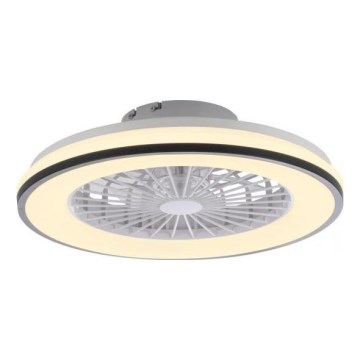 JUST LIGHT. 14447-18 - LED RGBW Ściemnialny wentylator sufitowy z oświetleniem LENO LED/44W/230V 3000-6500K śr. 48,6 cm biały + pilot zdalnego sterowania