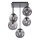 JUST LIGHT. 14602-18 - Żyrandol na drążku WIDOW 5xE14/25W/230V czarny