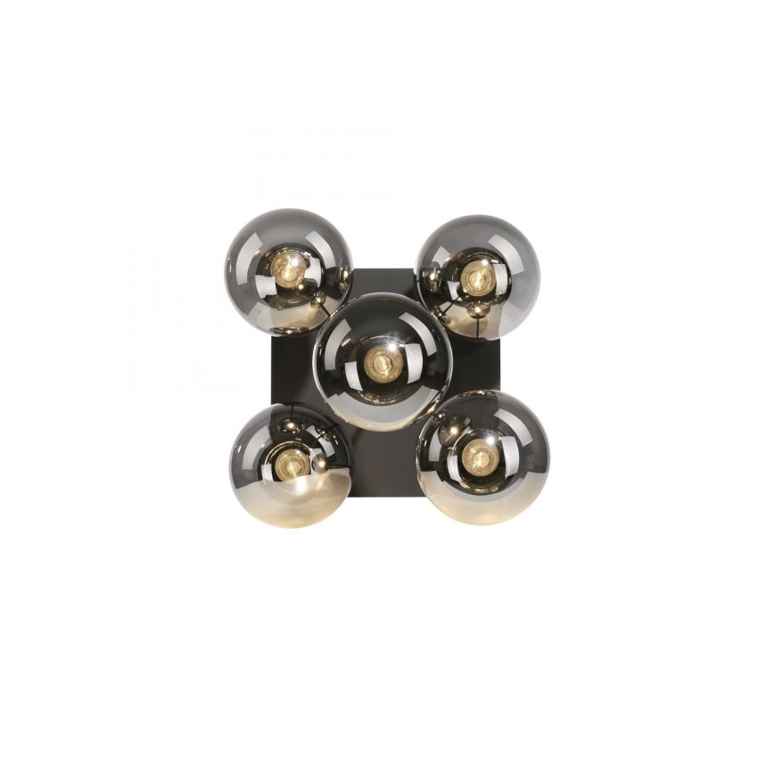 JUST LIGHT. 14602-18 - Żyrandol na drążku WIDOW 5xE14/25W/230V czarny