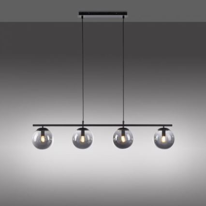 JUST LIGHT. 14604-18 - Żyrandol na lince WIDOW 4xE14/25W/230V czarny