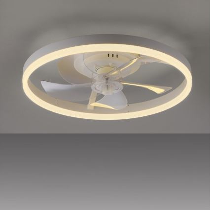 JUST LIGHT. 14624-16 - LED ściemnialny wentylator sufitowy z oświetleniem RITA LED/22W/230V 3000-6000K śr. 50 cm biały + zdalne sterowanie