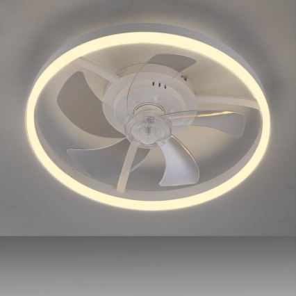 JUST LIGHT. 14624-16 - LED ściemnialny wentylator sufitowy z oświetleniem RITA LED/22W/230V 3000-6000K śr. 50 cm biały + zdalne sterowanie