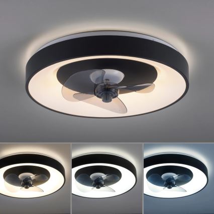 JUST LIGHT. 14644-18 - LED Ściemniany plafon z wentylatorem VENIKA LED/36W/230V śr. 48,6 cm 2700-5000K + pilot zdalnego sterowania