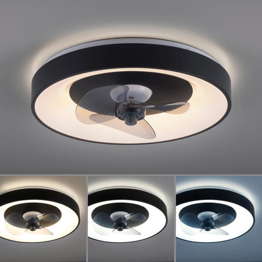JUST LIGHT. 14644-18 - LED Ściemniany plafon z wentylatorem VENIKA LED/36W/230V śr. 48,6 cm 2700-5000K + pilot zdalnego sterowania
