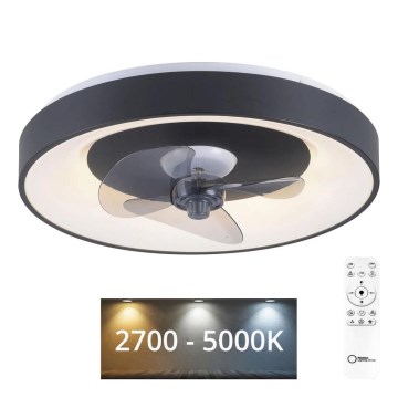 JUST LIGHT. 14644-18 - LED Ściemniany plafon z wentylatorem VENIKA LED/36W/230V śr. 48,6 cm 2700-5000K + pilot zdalnego sterowania