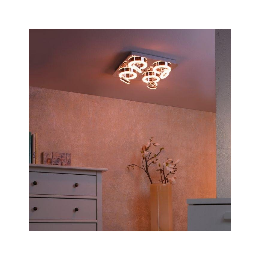 JUST LIGHT. 14662-17 - LED RGBW Oświetlenie punktowe ściemnialne TIM LOLASMART 4xLED/5,9/230V 2700-5000K + zdalne sterowanie