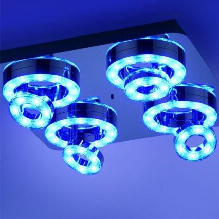 JUST LIGHT. 14662-17 - LED RGBW Oświetlenie punktowe ściemnialne TIM LOLASMART 4xLED/5,9/230V 2700-5000K + zdalne sterowanie