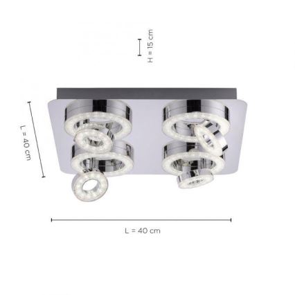 JUST LIGHT. 14662-17 - LED RGBW Oświetlenie punktowe ściemnialne TIM LOLASMART 4xLED/5,9/230V 2700-5000K + zdalne sterowanie