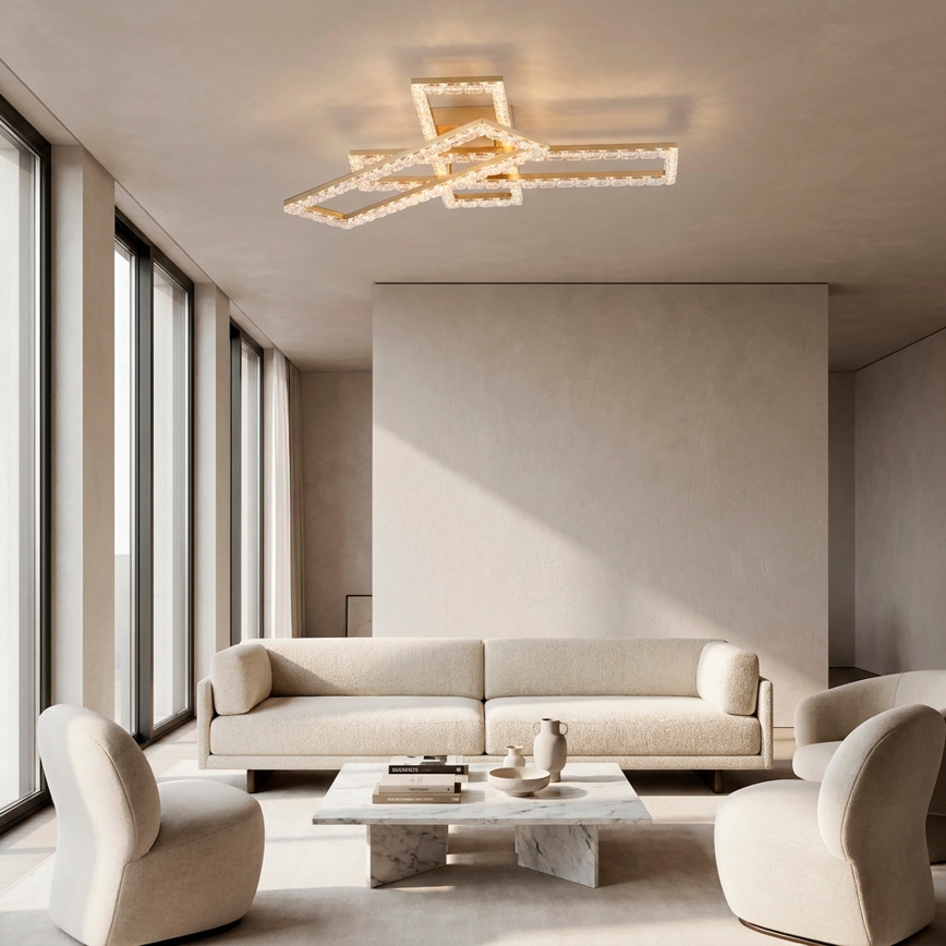 JUST LIGHT. 14733-60 - Lampa sufitowa LED GLITRA LED/35W/230V 57,25x72,05 cm złota