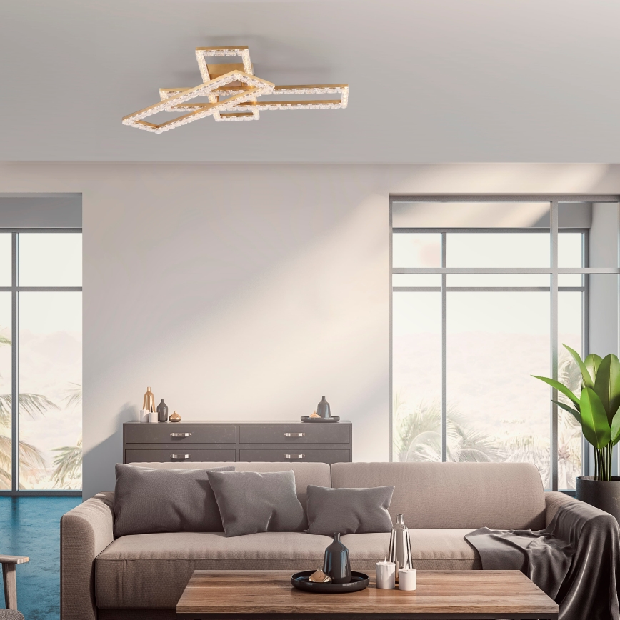 JUST LIGHT. 14733-60 - Lampa sufitowa LED GLITRA LED/35W/230V 57,25x72,05 cm złota