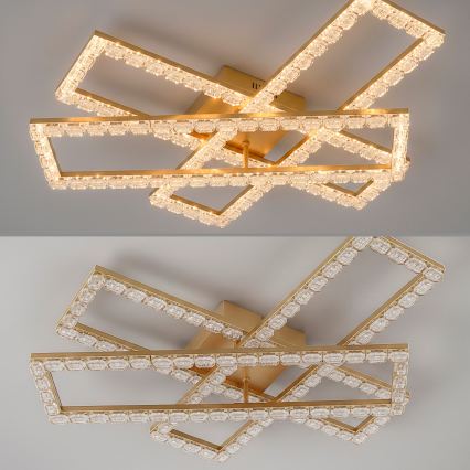 JUST LIGHT. 14733-60 - Lampa sufitowa LED GLITRA LED/35W/230V 57,25x72,05 cm złota