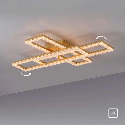 JUST LIGHT. 14733-60 - Lampa sufitowa LED GLITRA LED/35W/230V 57,25x72,05 cm złota