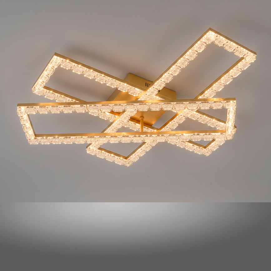 JUST LIGHT. 14733-60 - Lampa sufitowa LED GLITRA LED/35W/230V 57,25x72,05 cm złota