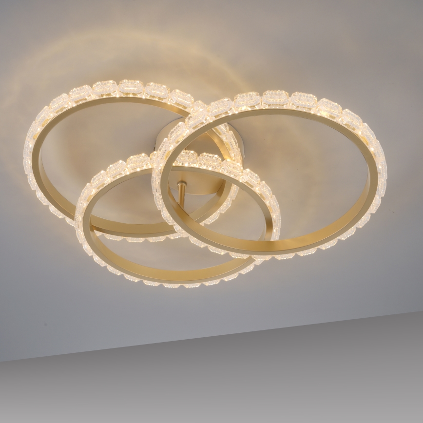 JUST LIGHT. 14734-60 - Lampa sufitowa LED GLITRA LED/37W/230V Ø 50 cm złota
