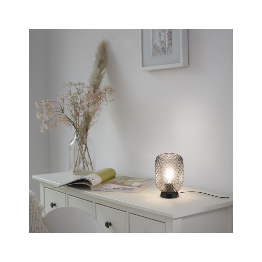 JUST LIGHT. 14906-18 - Lampa stołowa REISHI 1xE27/40W/230V czarna