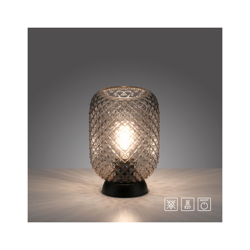 JUST LIGHT. 14906-18 - Lampa stołowa REISHI 1xE27/40W/230V czarna