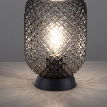 JUST LIGHT. 14906-18 - Lampa stołowa REISHI 1xE27/40W/230V czarna