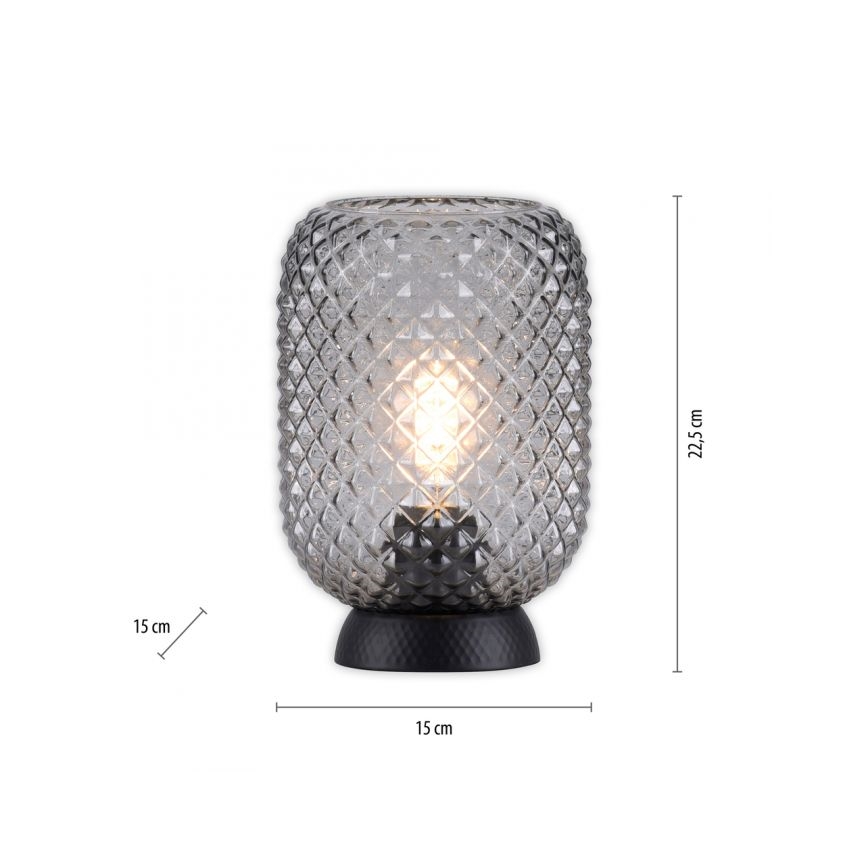 JUST LIGHT. 14906-18 - Lampa stołowa REISHI 1xE27/40W/230V czarna