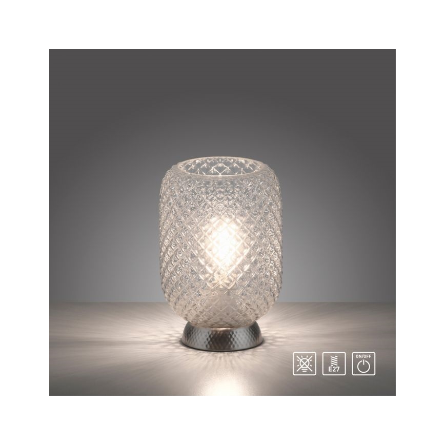JUST LIGHT. 14906-55 - Lampa stołowa REISHI 1xE27/40W/230V matowy chrom
