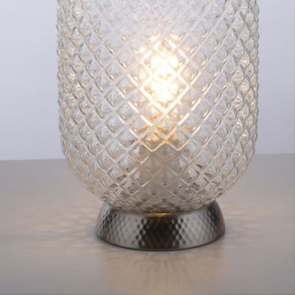 JUST LIGHT. 14906-55 - Lampa stołowa REISHI 1xE27/40W/230V matowy chrom