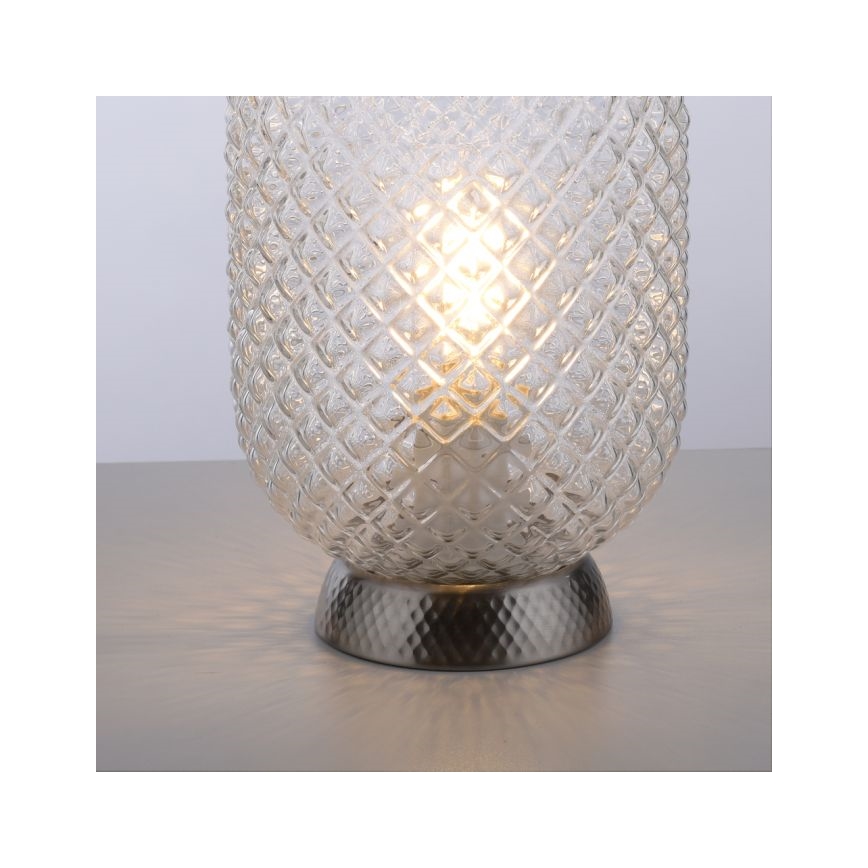 JUST LIGHT. 14906-55 - Lampa stołowa REISHI 1xE27/40W/230V matowy chrom