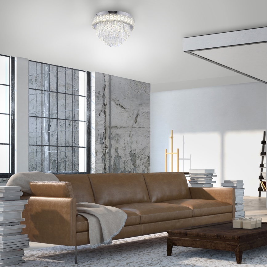 JUST LIGHT. 15092-17 - Lampa sufitowa LED KULUNKA LED/33W/230V Ø 38 cm błyszczący chrom