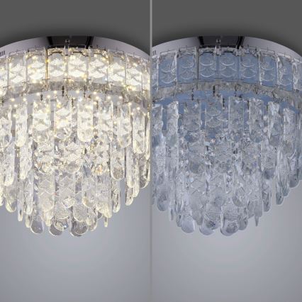 JUST LIGHT. 15092-17 - Lampa sufitowa LED KULUNKA LED/33W/230V Ø 38 cm błyszczący chrom