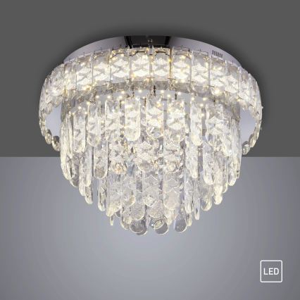 JUST LIGHT. 15092-17 - Lampa sufitowa LED KULUNKA LED/33W/230V Ø 38 cm błyszczący chrom